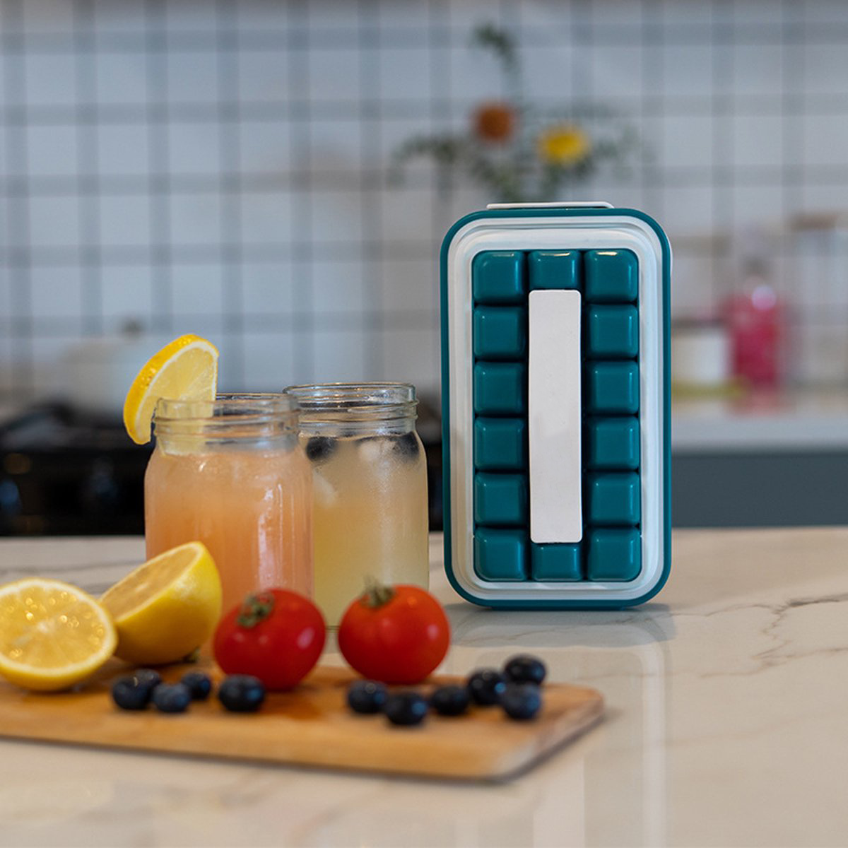 Compact Ice Cube Maker - Spill free design